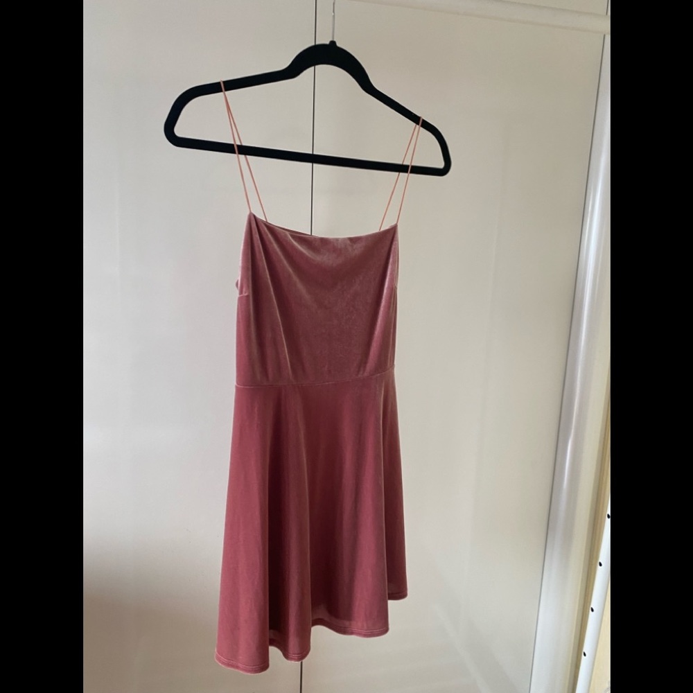 Urban Outfitters velvet pink dress size M
